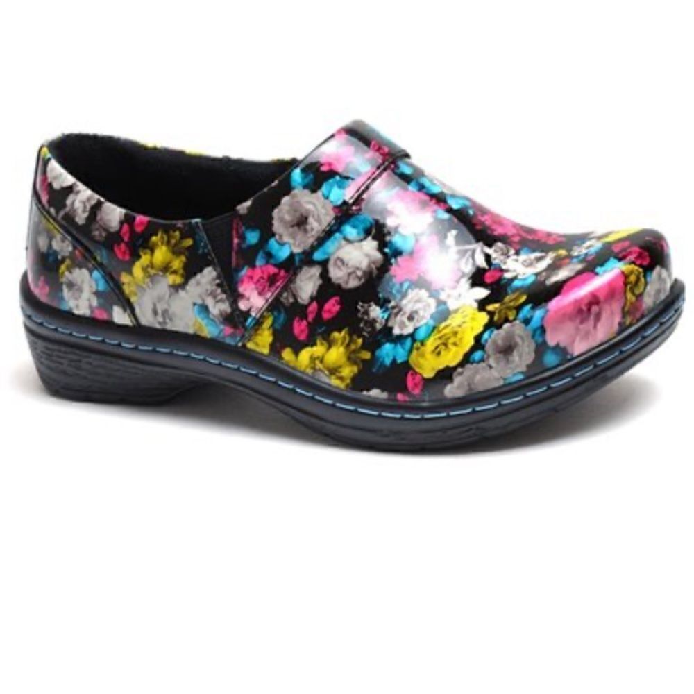 Klogs Roxy Rose Floral Print Mission Leather Slip On Clog